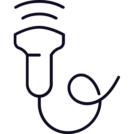 Icono de transductor de ultrasonidos